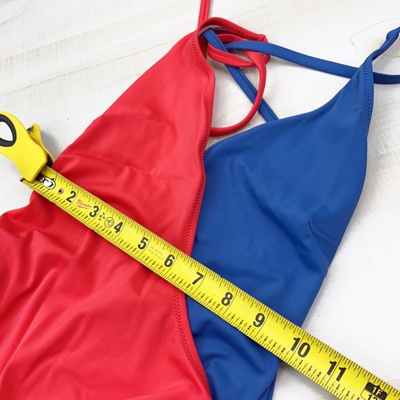 SOLID & STRIPED Matilde Swimsuit In Red/slate NWT - Picture 5 of 12